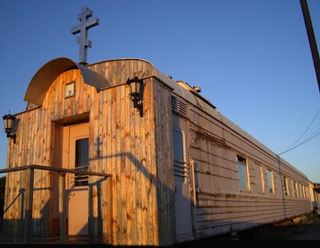 Illustration for article titled These Train Cars Converted Into Churches Are Literal Holy Rollers